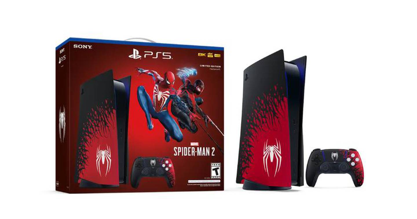 Para quienes puedan tener problema con el diseño original de la PlayStation 5 Sony ha anunciado un imperdible bundle de Marvel's Spider-Man 2.