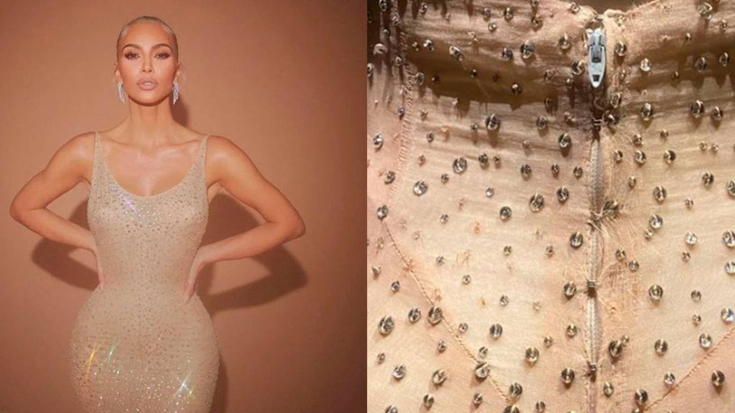 Kim Kardashian: así de dañado quedó el vestido de Marilyn Monroe