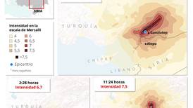 Terremotos en Turquía y Siria, en mapas